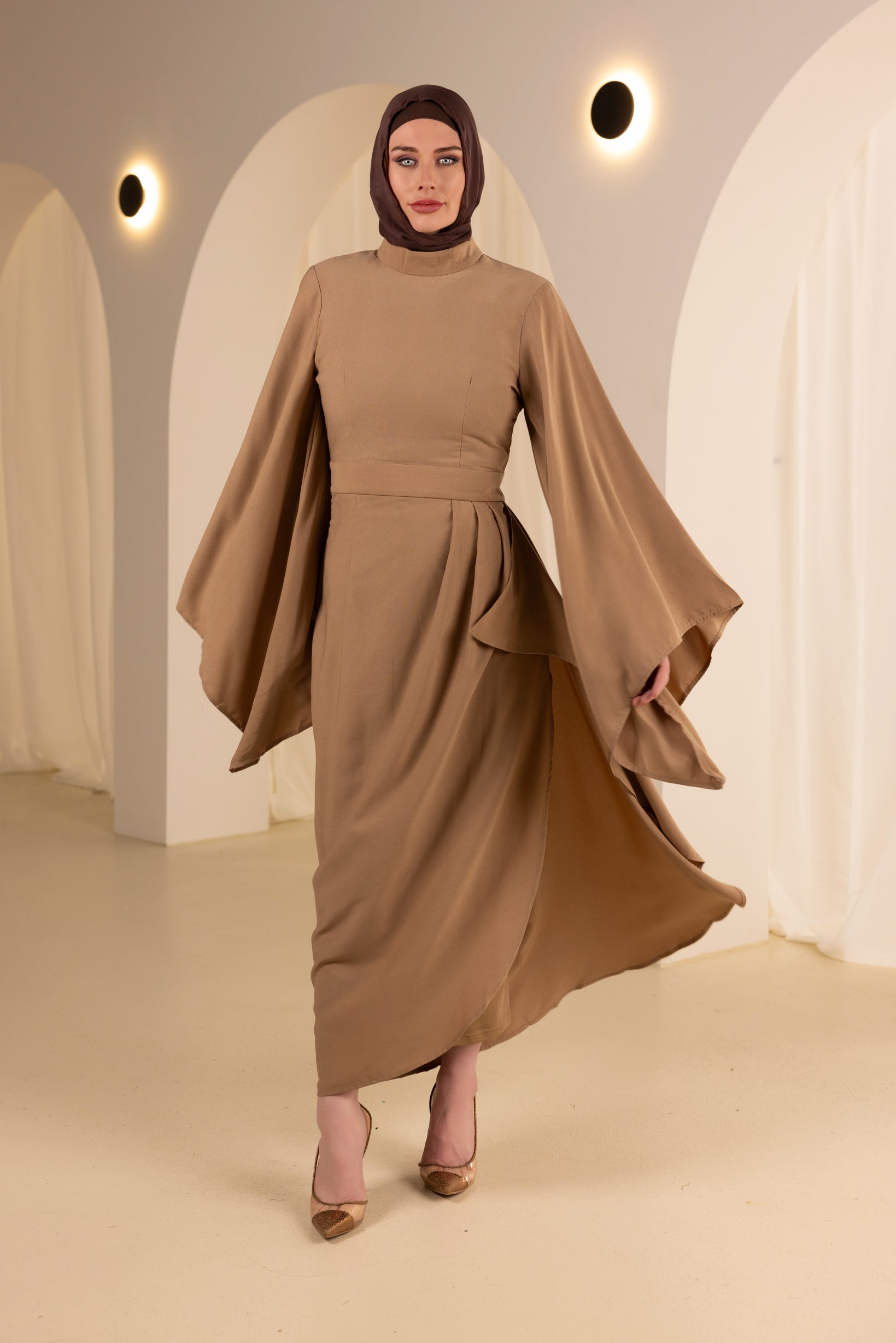 M8620Mocha-dress