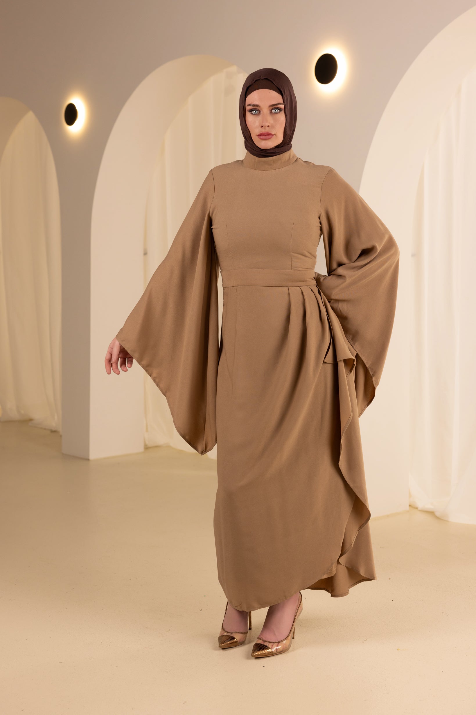 M8620Mocha-dress