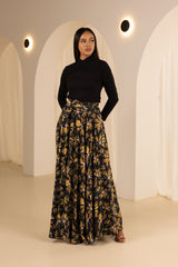 M8637Blackplain-maxi-skirt