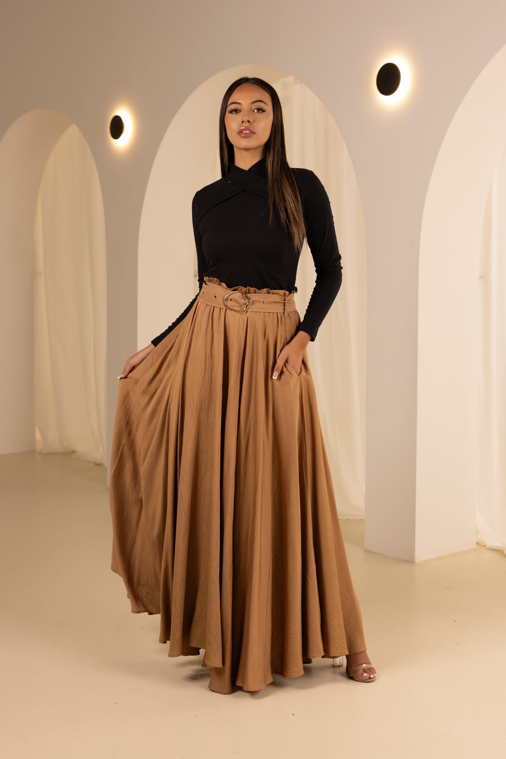 M8637Latte-maxi-skirt