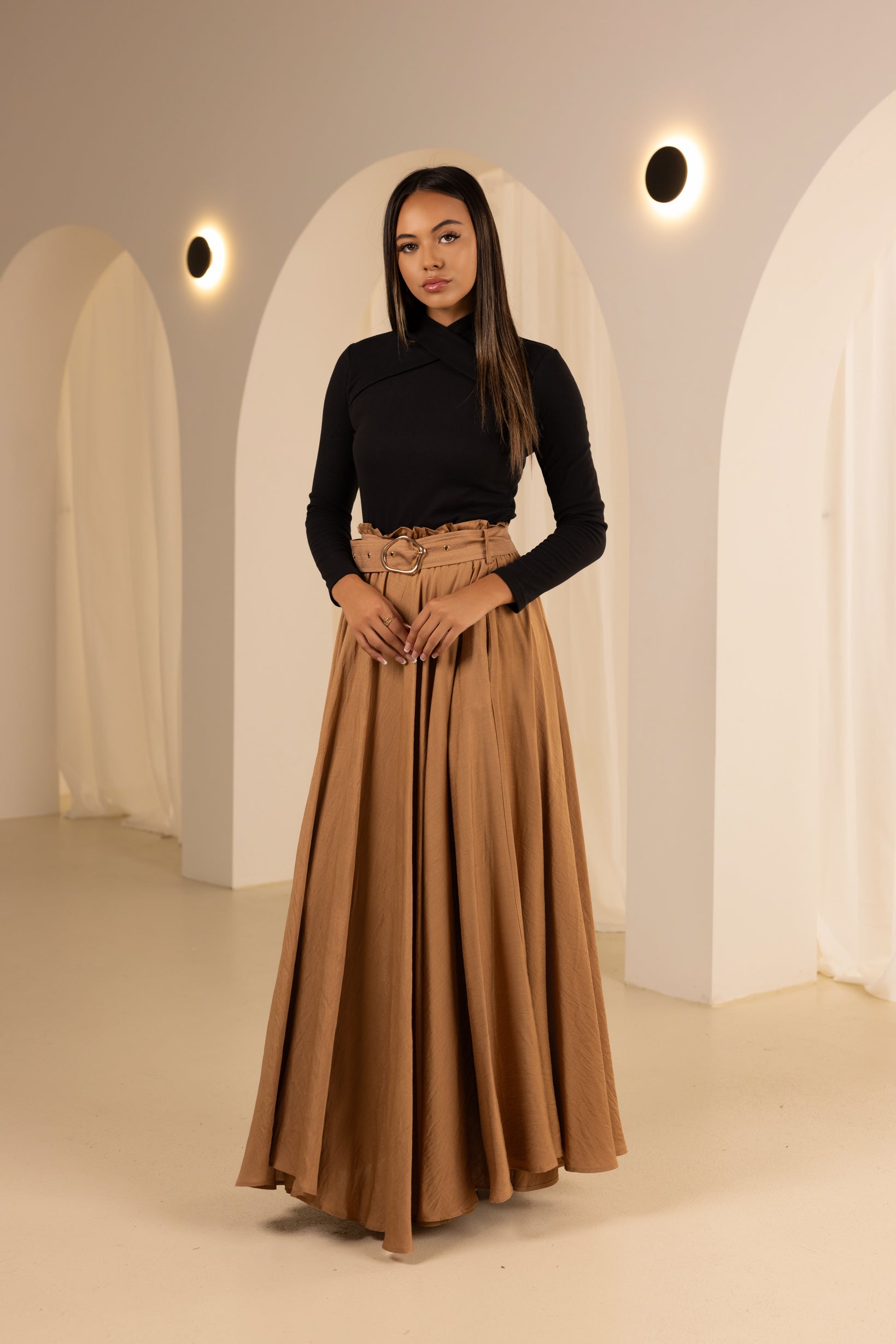M8637Latte-maxi-skirt