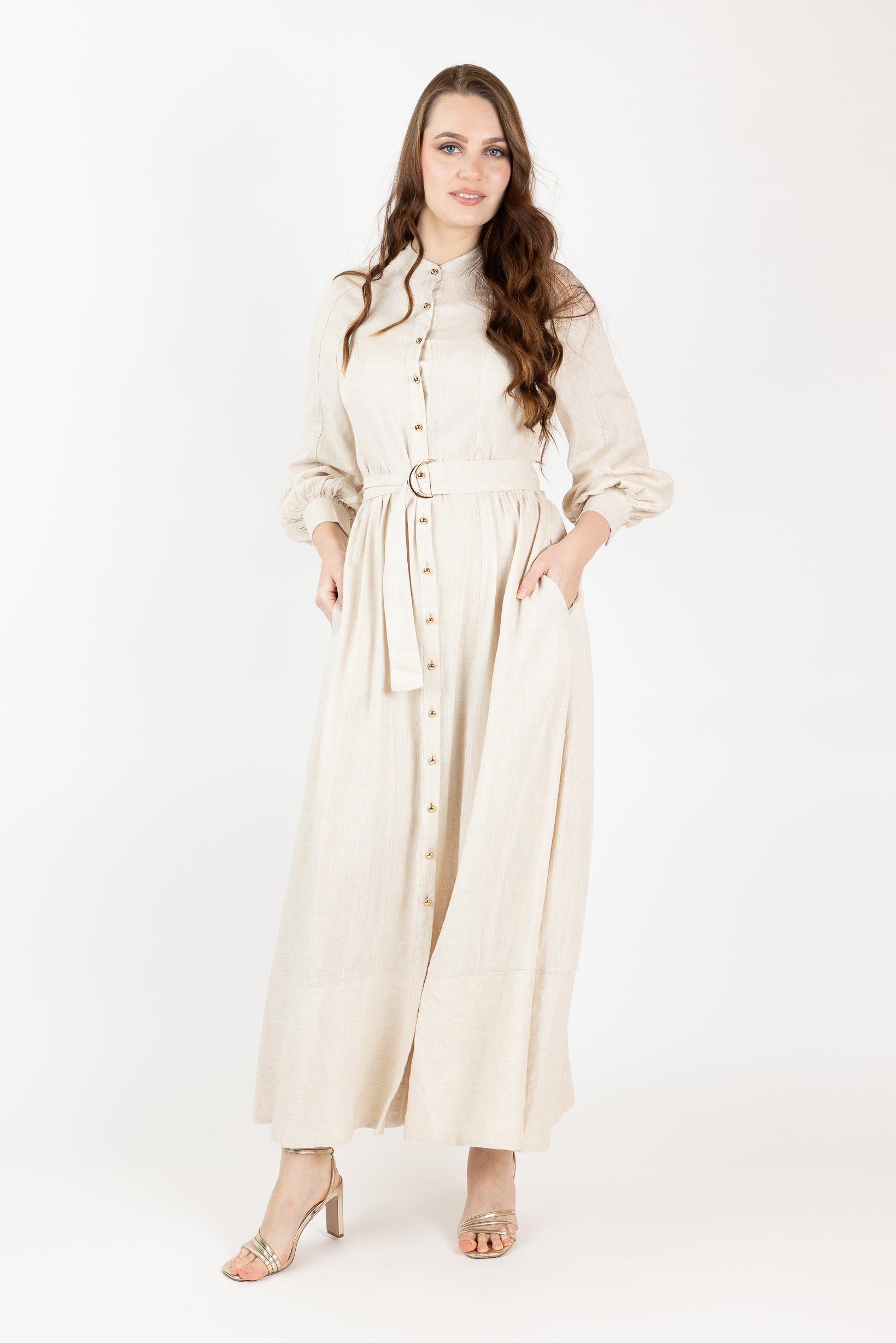 M8642Oatmeal-maxi-dress
