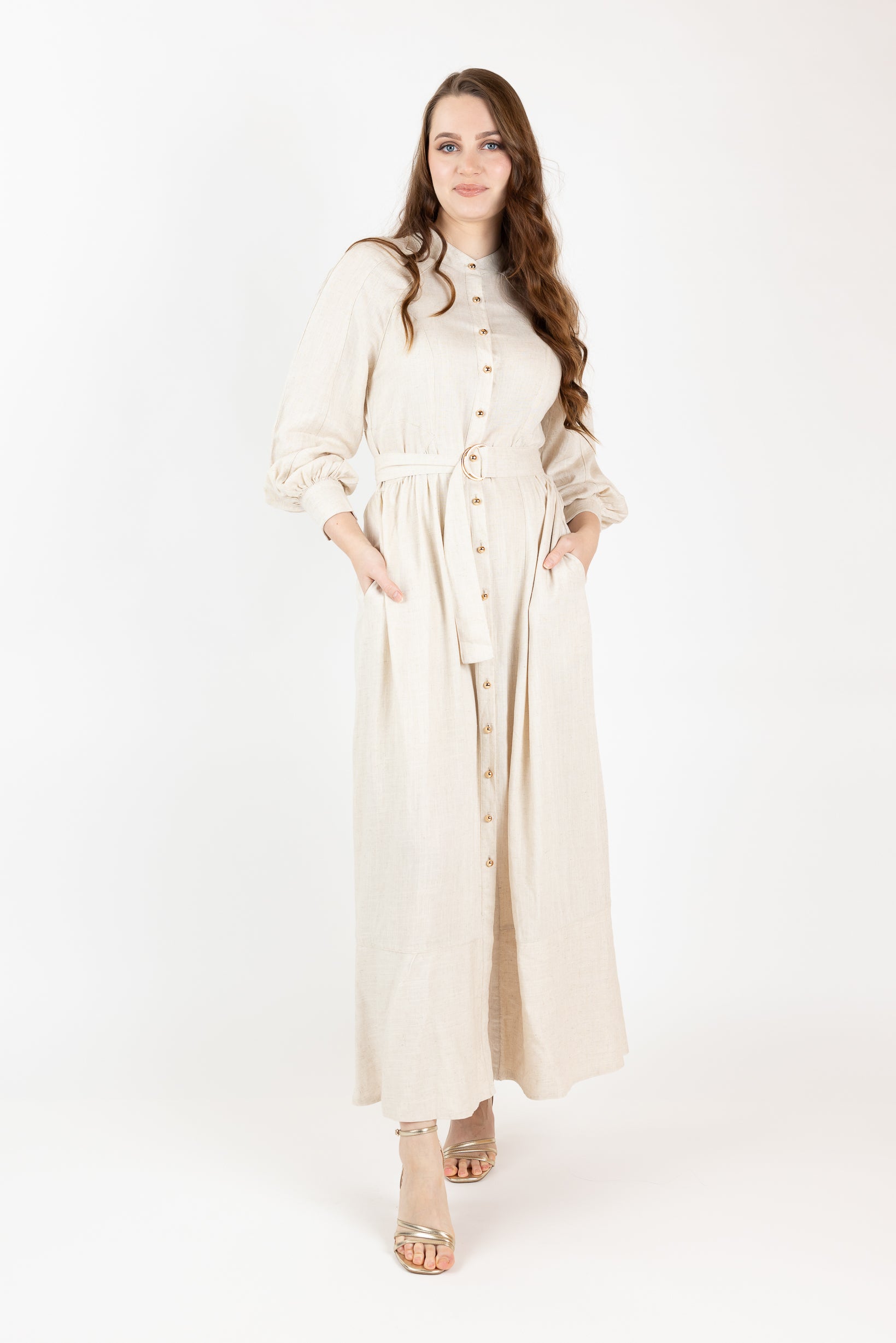 M8642Oatmeal-maxi-dress
