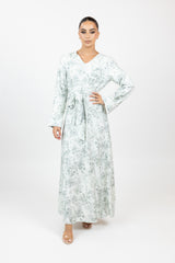 M8754Green-floral-dress