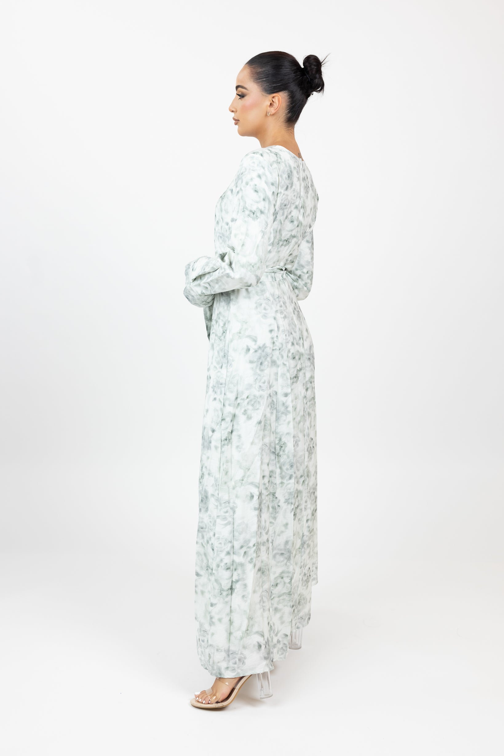M8754Green-floral-dress