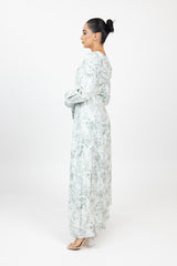 M8754Green-floral-dress