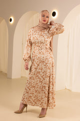 M8756BrownFloral-dress-abaya