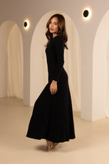 M8834Black-dress-knit-abaya