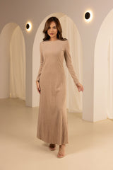 M8834Mocha-dress-knit-abaya