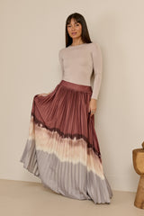 Miraj Tie Dye Pleat Skirt