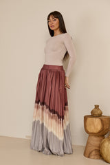 Miraj Tie Dye Pleat Skirt