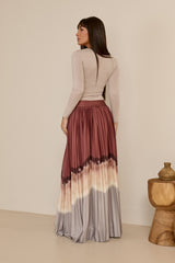 Miraj Tie Dye Pleat Skirt