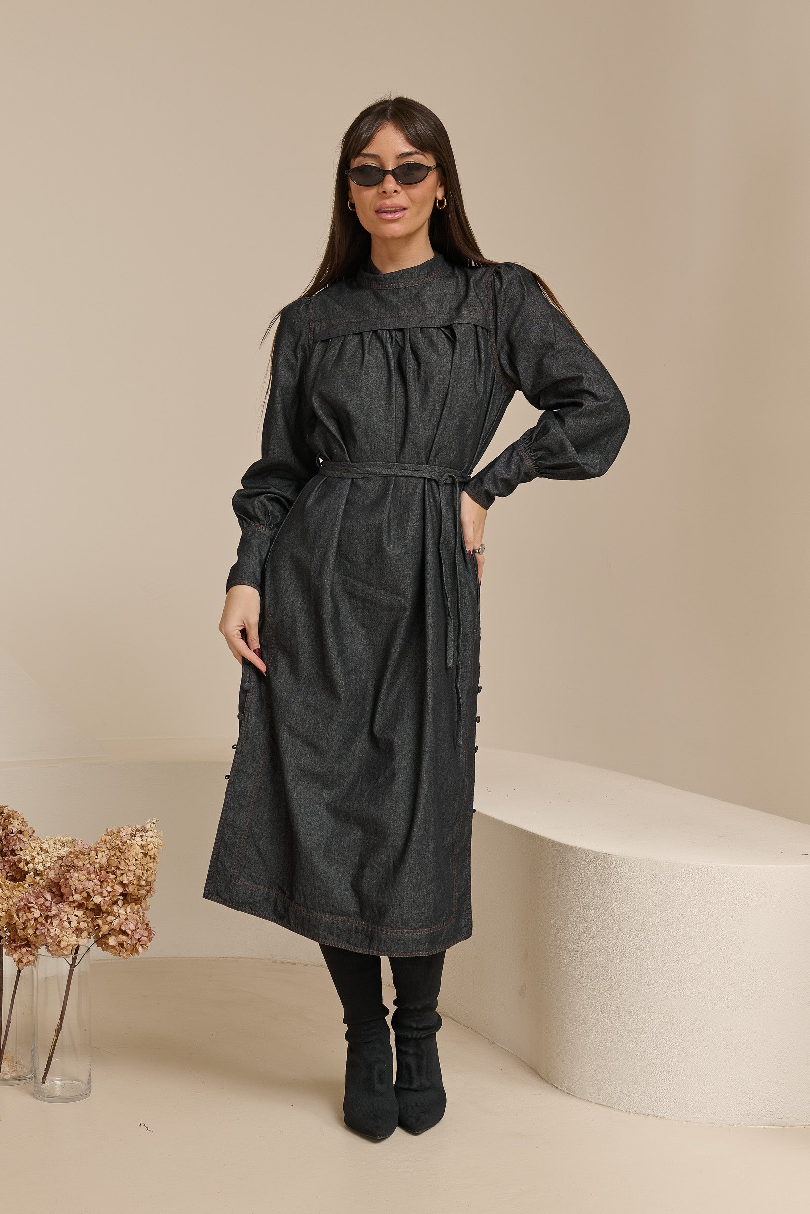 Miraj Denim Midi Dress