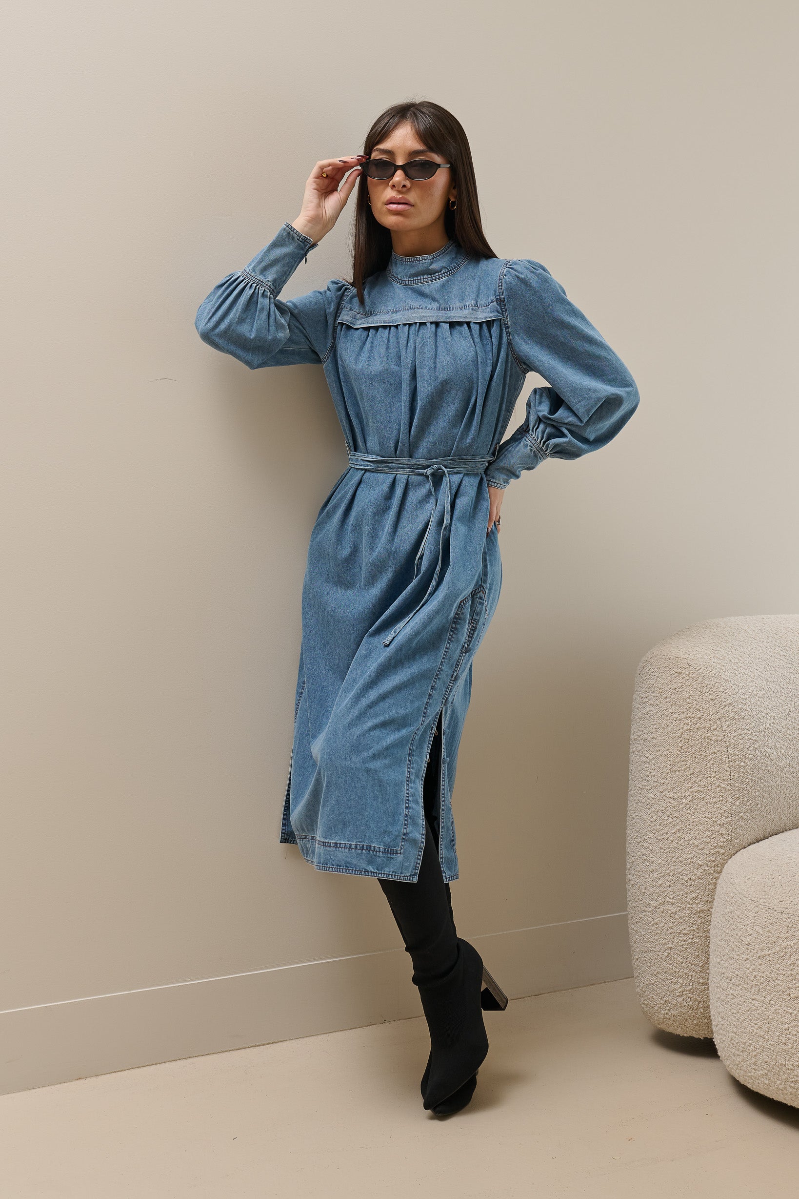 Miraj Denim Midi Dress
