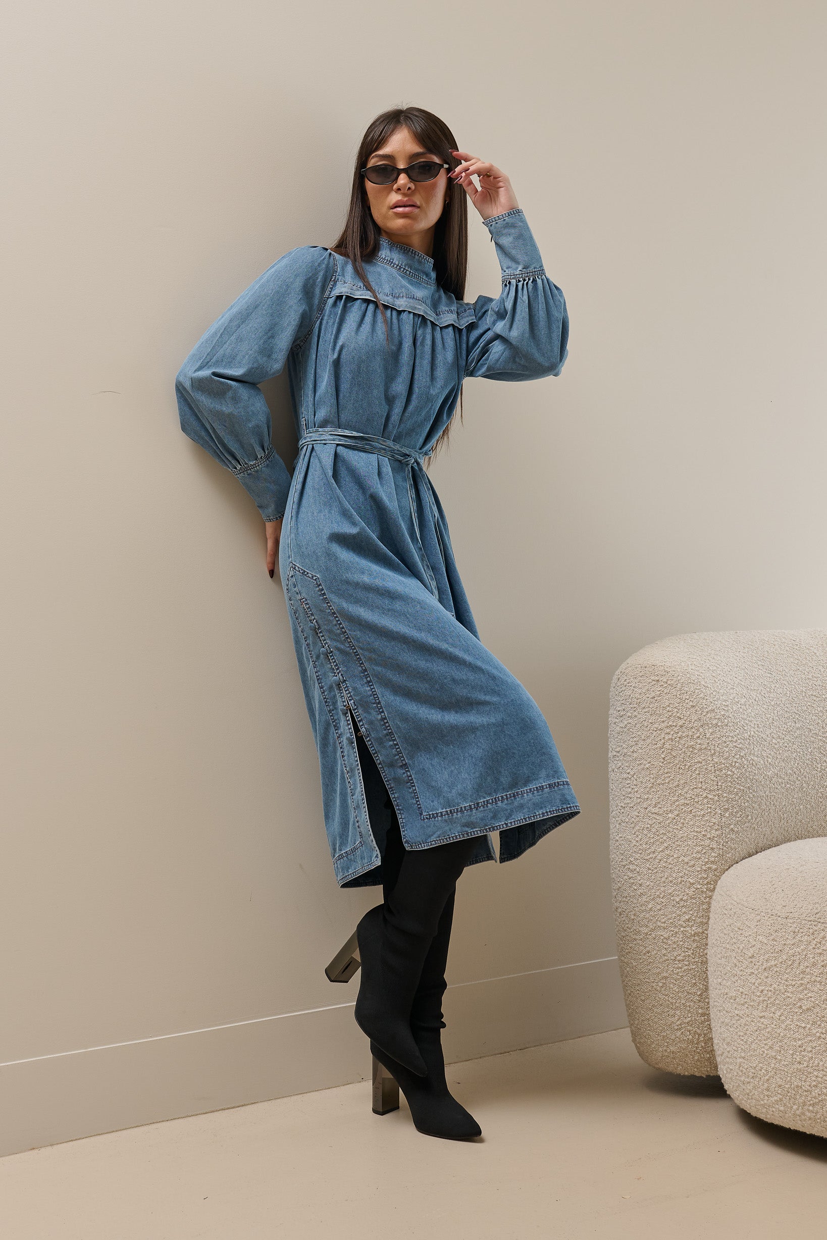 Miraj Denim Midi Dress