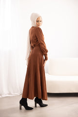 N714-BRN-skirt-knit