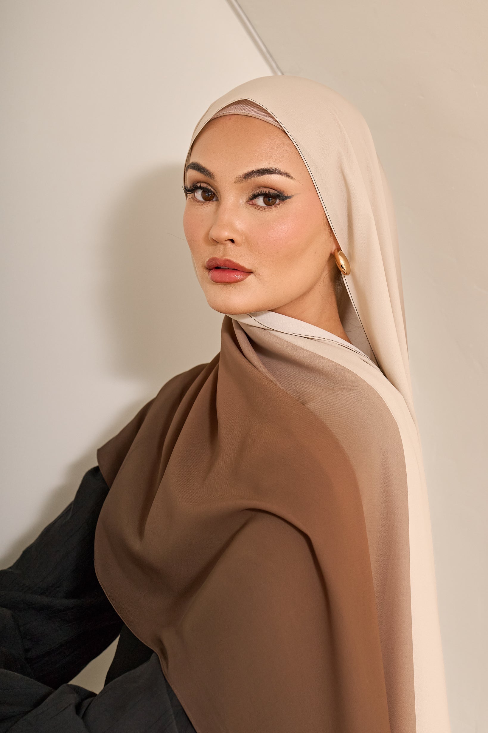 OCS001 Light khaki-shawl-hijab