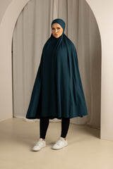 SC00033TB-DarkTurquoise-jilbab-tieback-nosleeves