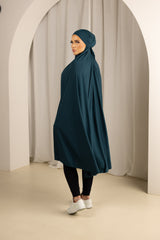 SC00033TB-DarkTurquoise-jilbab-tieback-nosleeves