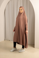 Sleeve Jilbab with Cap- Shades of Pink