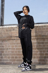 SM7918Black-jacket-pants-set