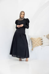 SM8298-BLK-skirt-top-set