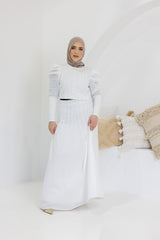 SM8298-White-skirt-top-set