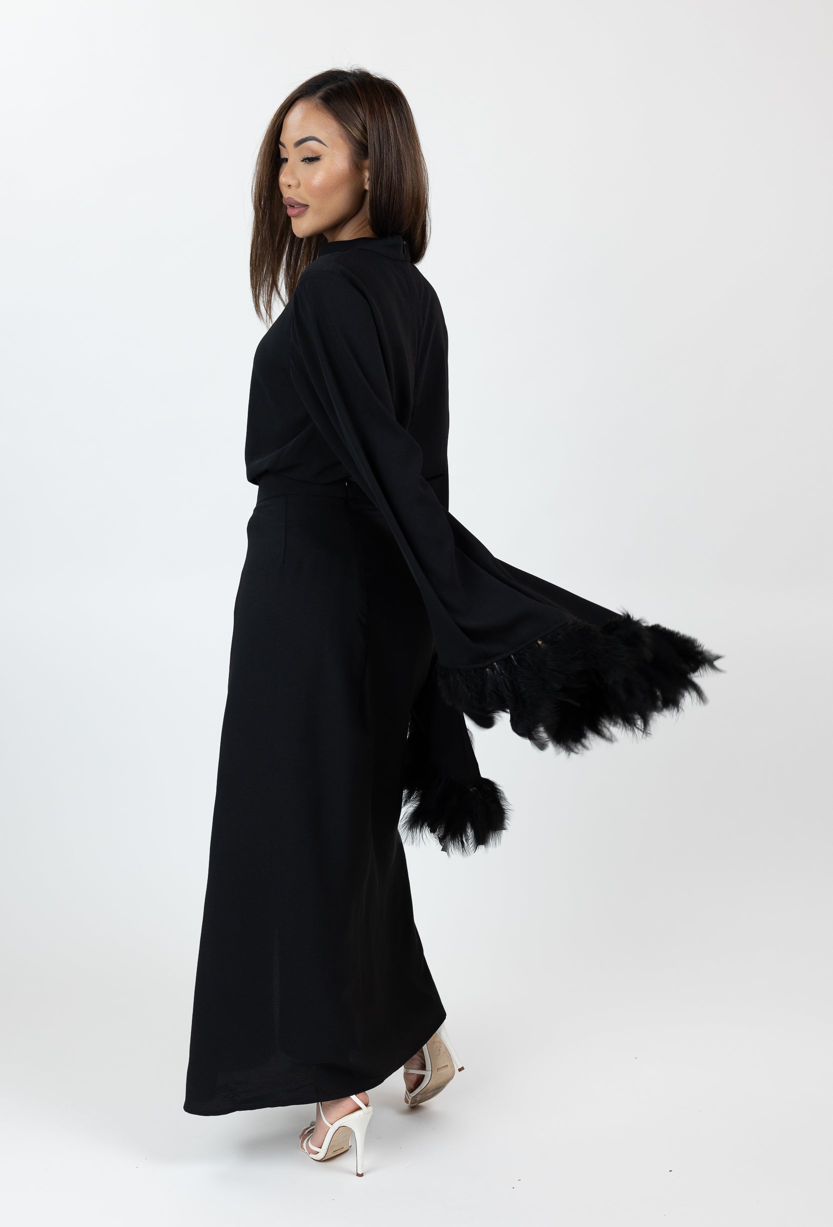 SM8353Black-top-skirt-set