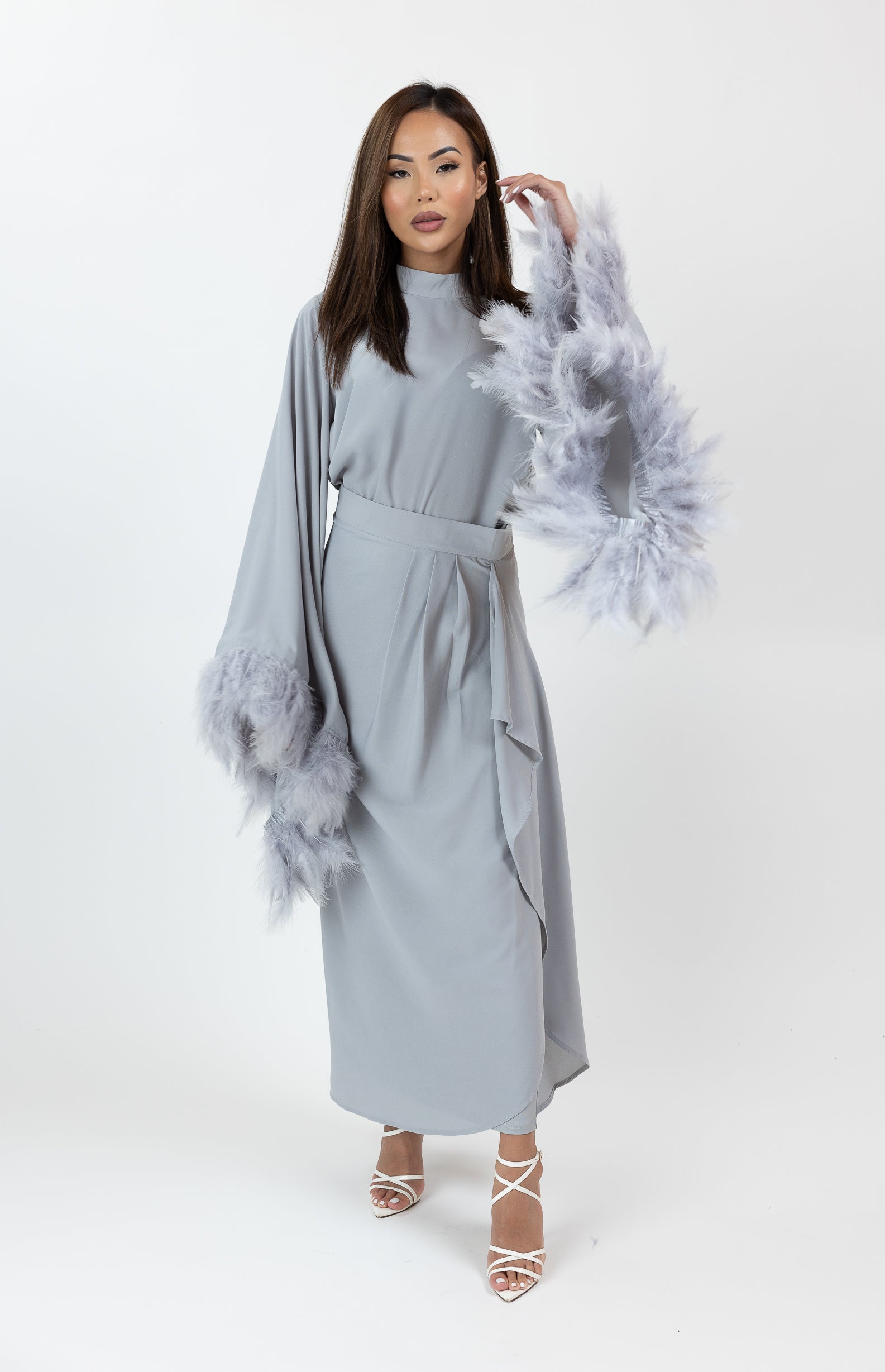 SM8353Grey-top-skirt-set