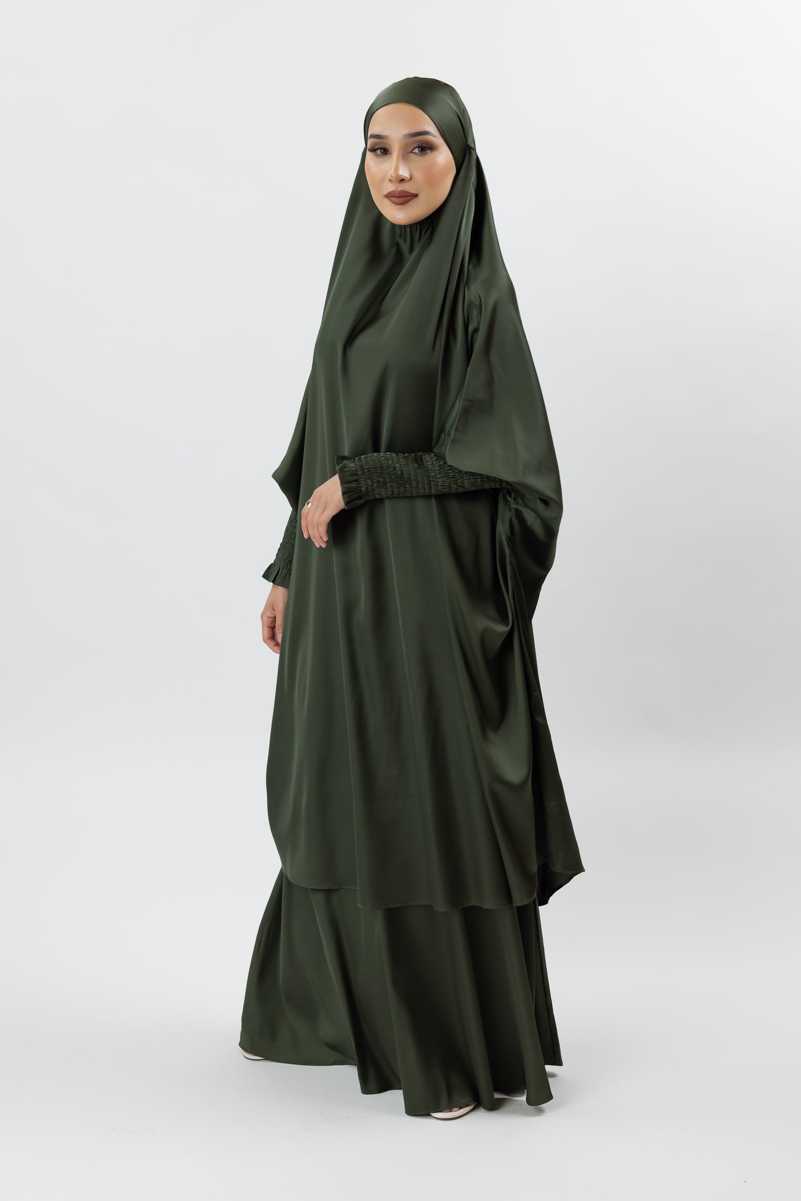 SM8361Darkkhaki-jilbab-set