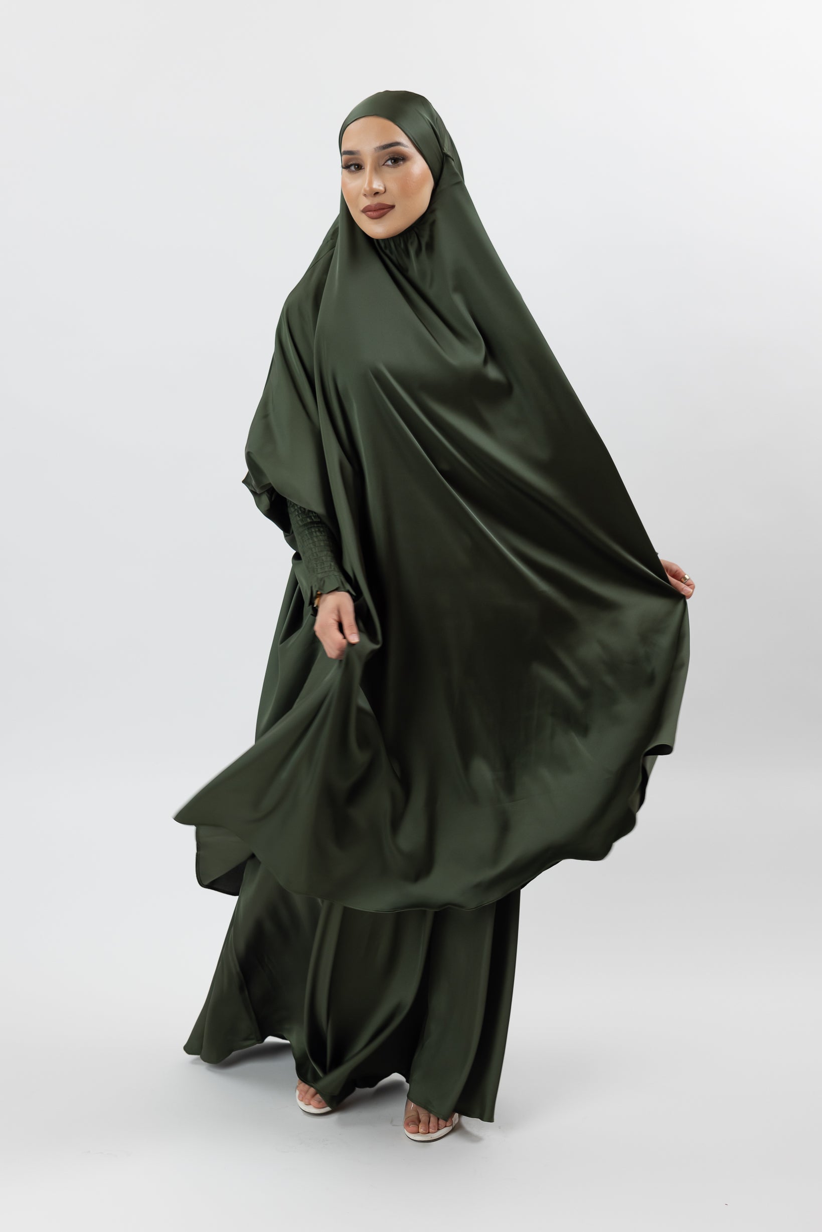 SM8361Darkkhaki-jilbab-set
