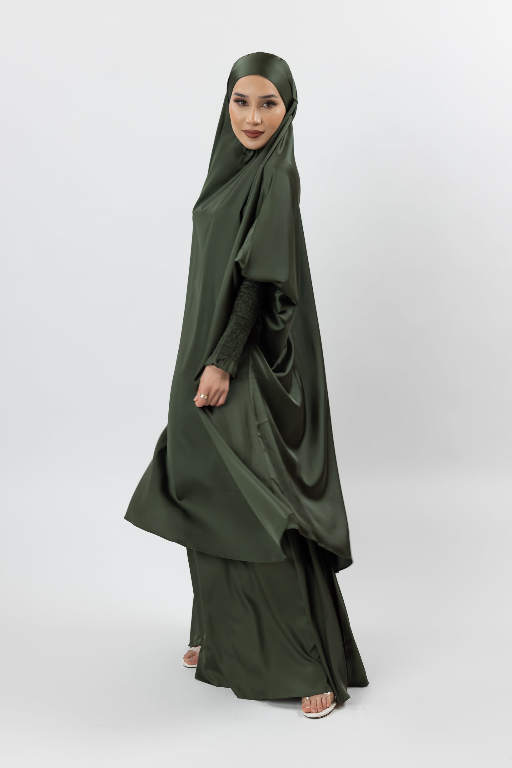 SM8361Darkkhaki-jilbab-set
