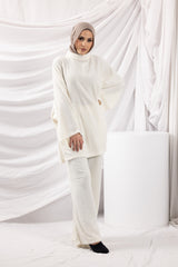 SM8394White-lounge-top-pants-set