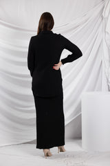 SM8399Black-shirt-skirt-set