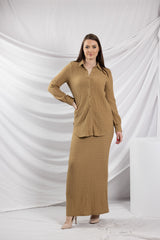 SM8399LightCoffee-shirt-skirt-set