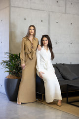 SM8399LightCoffee-shirt-skirt-set