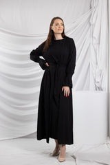 SM8427Black-dress-cardigan-set