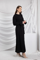 SM8427Black-dress-cardigan-set