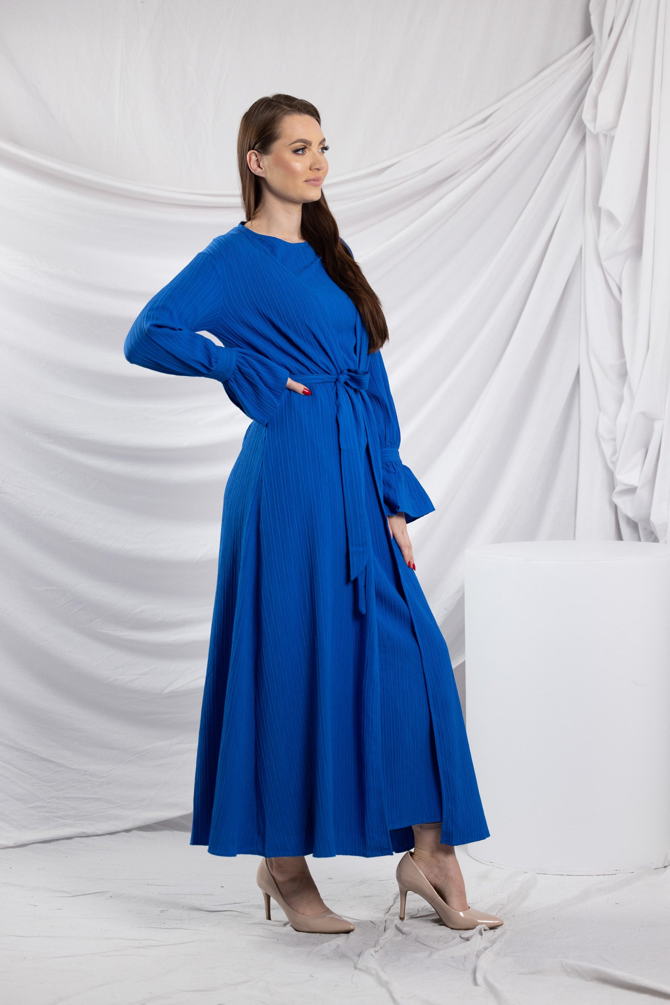 SM8427ElectricBlue-dress-cardigan-set
