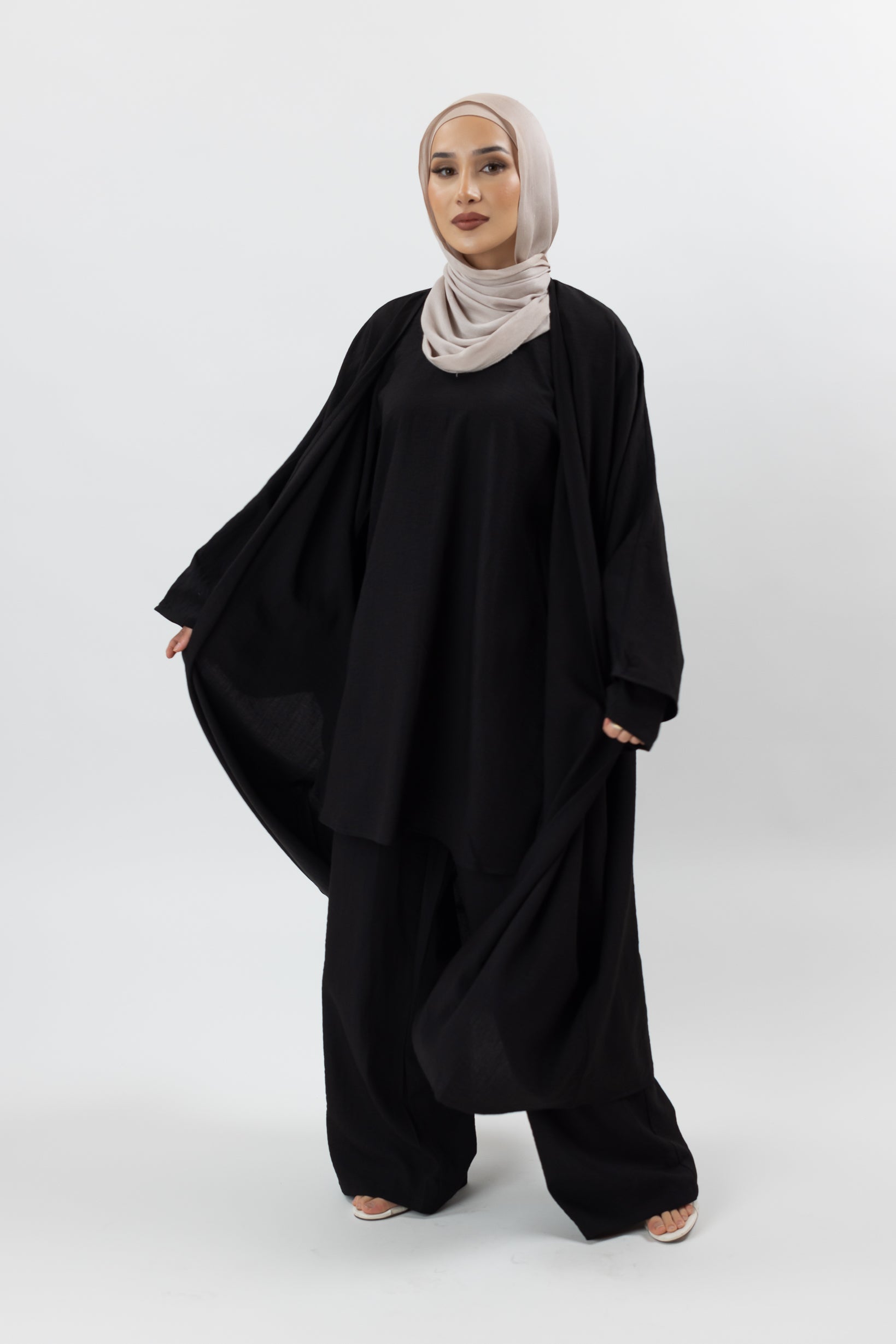 SM8560Black-top-pants-cardigan-set