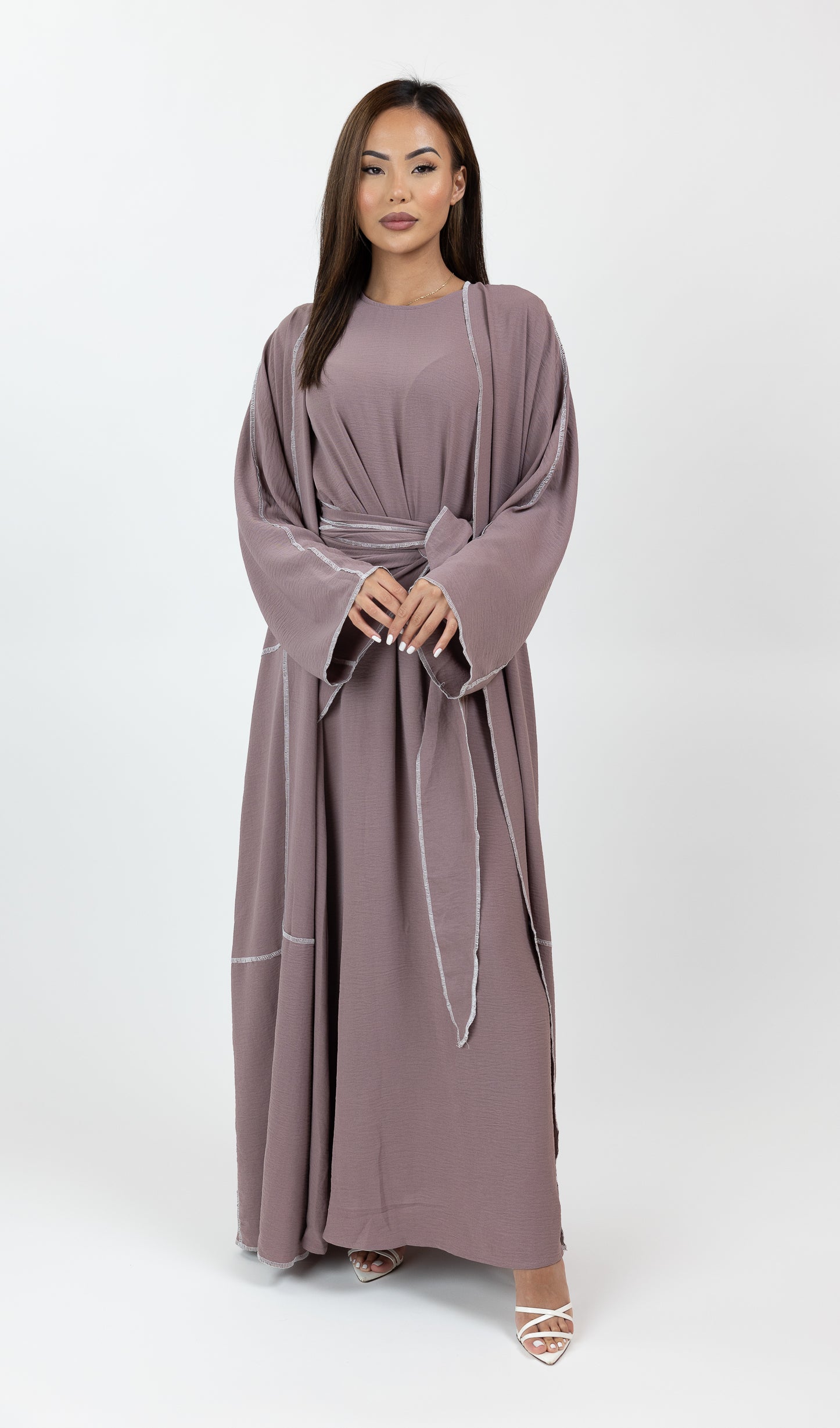 SM8687DPurple-dress-skirt-cardigan-set