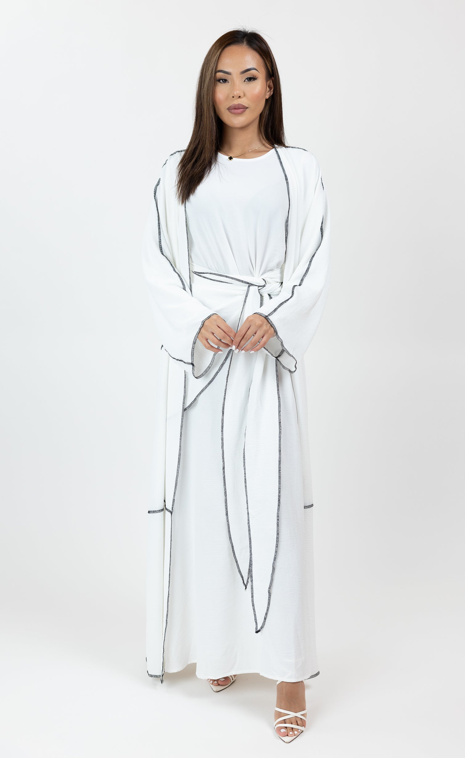 SM8687EWhite-dress-skirt-cardigan-set