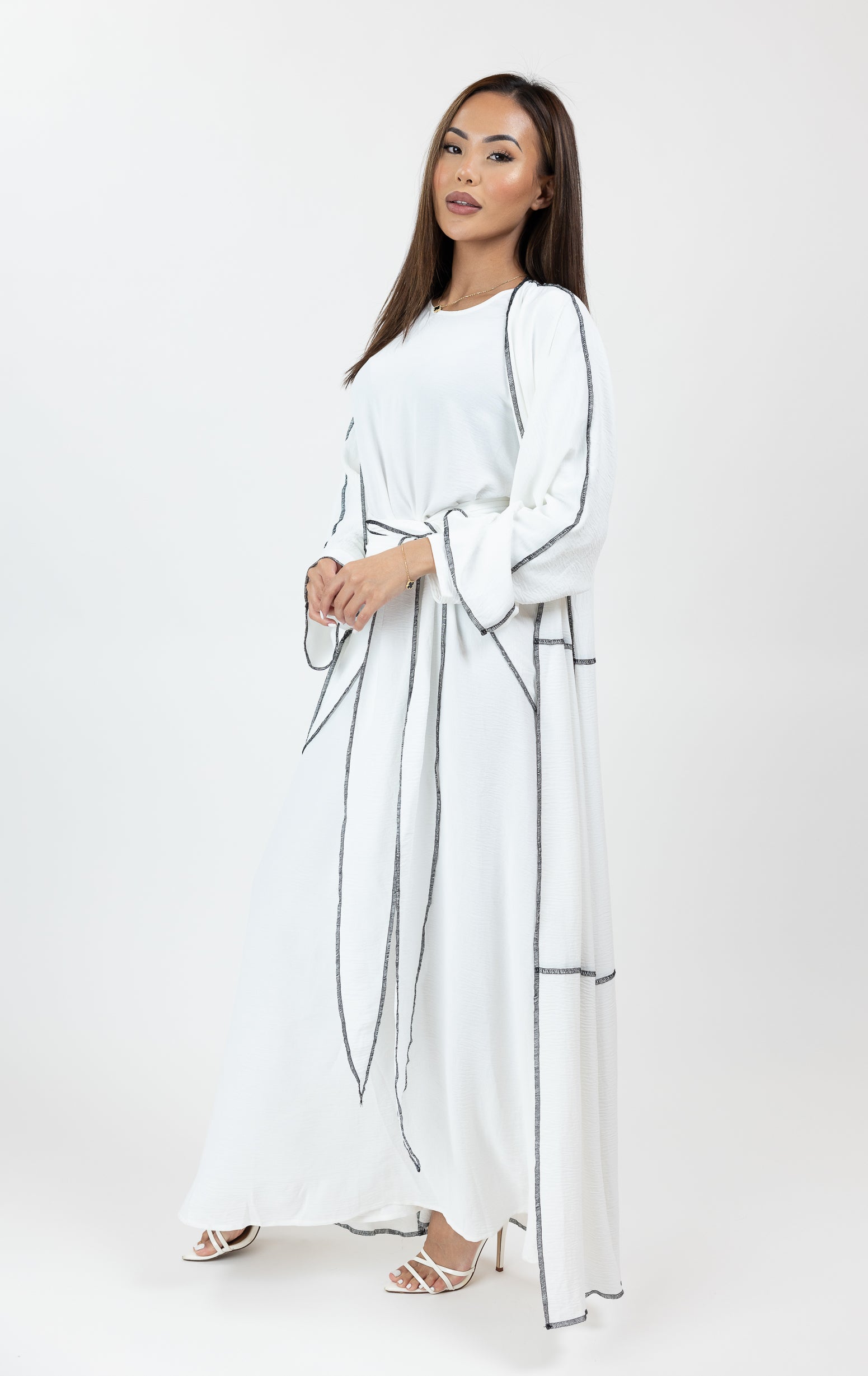 SM8687EWhite-dress-skirt-cardigan-set