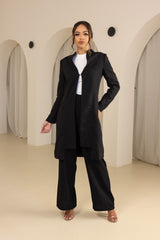 SM8719Black-blazer-pants-suit-set