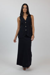 SR0958J-S-BLK-linen-skirt