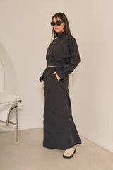 SS0018-BLA-Zip-Skirt