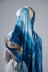 Watermark Modal Shawls - Shades of Dark Blue