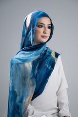 Watermark Modal Shawls - Shades of Dark Blue