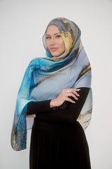 Watermark Modal Shawls - Shades of Light Blue