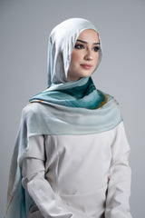 Watermark Modal Shawls - Shades of Dark Green